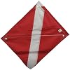 JCS 14x18 Nylon Scuba Dive Flag with Steel Wire Stiffener - Durable Dive Safety Flag with Brass Grommets for Boat or Float Mounting