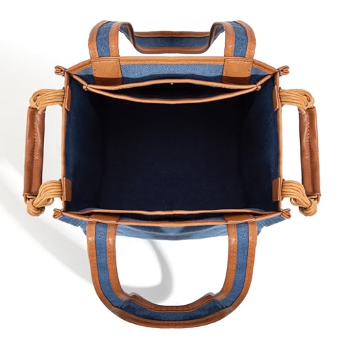 Image of Montana West x Lee Canvas Tote Bag for Women Square Shoulder Handbag with Multiple Pockets for Work and Travel