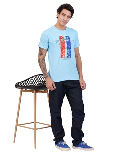 Image of Men's Super Combed Cotton Round Neck Half Sleeve T-Shirt | Soft Breathable Cotton Fabric | Stylish Comfortable Wearfor Men | Quality Regular Fit