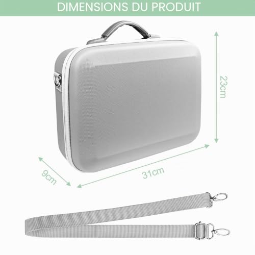 Ravytha Sac Drone, Sacoche Case pour Dji Neo, Étui de Transport Drone, Sac à Dos, Mallette à Bandoulière, pour Dji Neo, Radiocommande Rc-N3 et Accessoires, Gris – vue 2