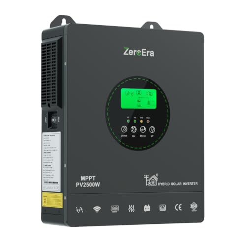 Hybrid Wechselrichter 12V 1800W, Solar Hybrid Wechselrichter, Reiner Sinus,Unterstützt...