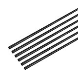 M METERXITY 6er Pack Kohlefaserstäbe 300mm Länge 2mm Durchmesser Kohlefaser Massiv Matt Stab Für RC Flugzeug DIY Handwerk Quadrocopter Arm Modellbau Drachen Flügelröhre [11.81 x 0.08IN]