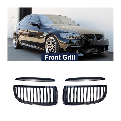 Calandre Voiture pour BMW Série 3 E90 E91 2005-2007 Grille Centrale Avant - 2