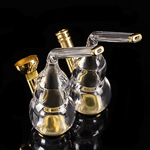 Mini Hookah, clear shisha 2 pack 4.17" Portable Brass Hookah Pipe Bubble Filter Gift for Men
