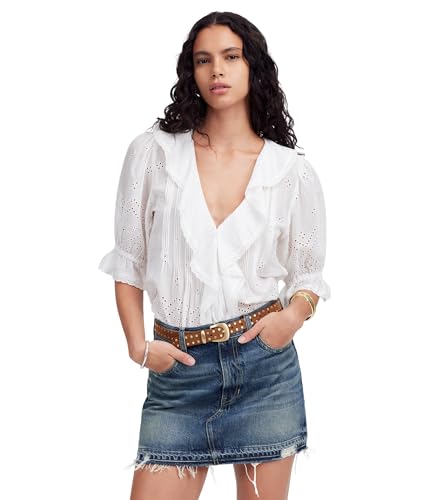 Madewell Womens 5 Pocket Postage Stamp Denim Mini in Croswell