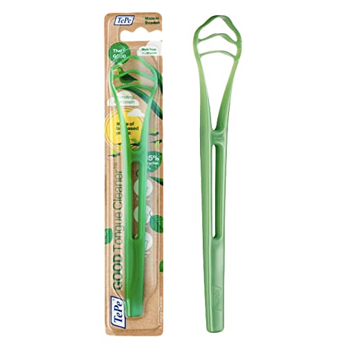 TePe Good Tongue Cleaner, Bioplastic Tongue Cleaner for Adults and Kids, 1 Plastic Scraper