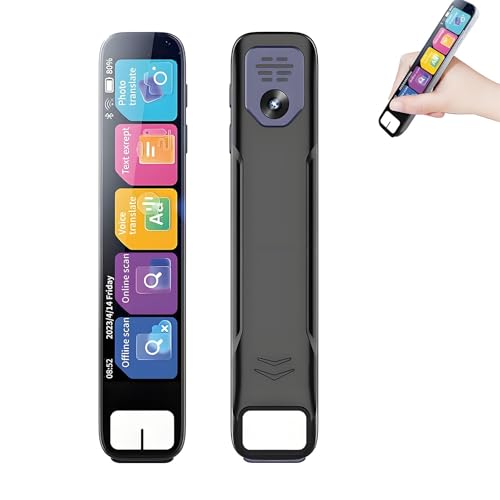 Scan Sense Pen, ScanSense AI Smart Pen, Instant AI Answers for Math, History & More Offline Translation (60+ Languages), Camera, Bluetooth, Music & File Storage(Black)