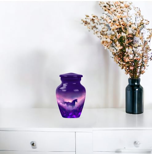 Image of Horse Urn for Ashes - Large 10 Inch Cremation Urns for Human Ashes Adult Male - Memorial Urns for Adult Mom - Decorative Ash Holders - 10 inch & 3 inch Pack of 3