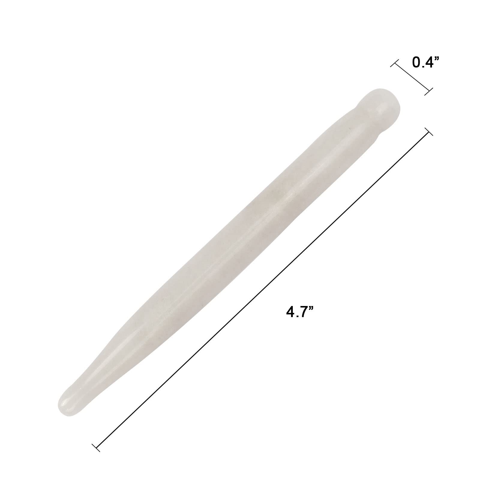ideayard Gua Sha Pen Scraping Massage Wand Tool Acupuncture Pen Therapy Stick Point Treatment Whit Jade, White Jade - Image 2