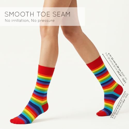 Image of Mysocks Men and Women Crew Socks Extra Fine Combed Cotton Seamless Toe