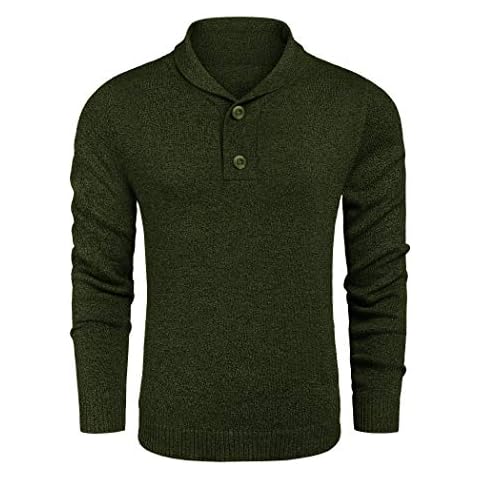 Sudadera de hombre JINIDU con botones y cuello de chal Cover