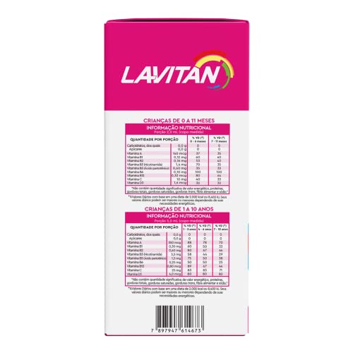 LAVITAN Vitamina Infantil Solução Oral Tutti Frutti Rosa Lavitan 240 Ml