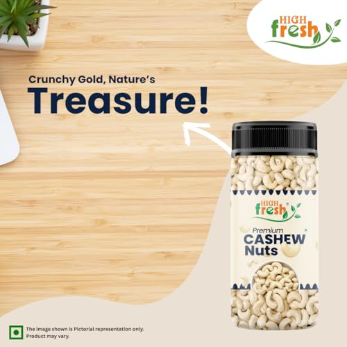 Image of HighFresh Premium Cashew Nuts 1kg | Dry Fruits and Nuts Plain Cashews | 100% Unpolished | Crunchy & Fresh | Rich In Protein, Magnesium & Phosphorus Perfect for Gifting