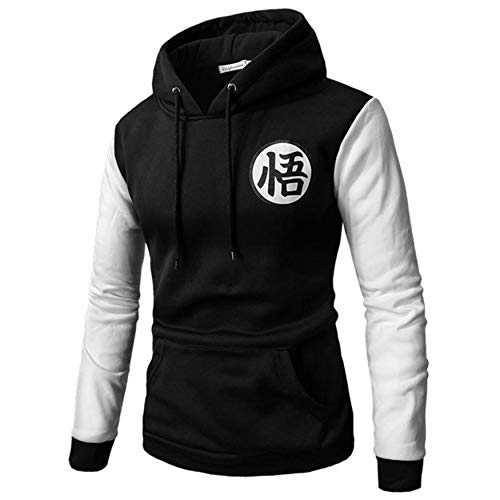 Dragon Ball Z Anime Goku Cosplay Men Long Sleeve Hoodie Zip Jacket Free Keychain Black White Dragon Ball Z Anime Goku Cosplay Men Long Sleeve Hoodie Zip Jacket Free Keychain Black White