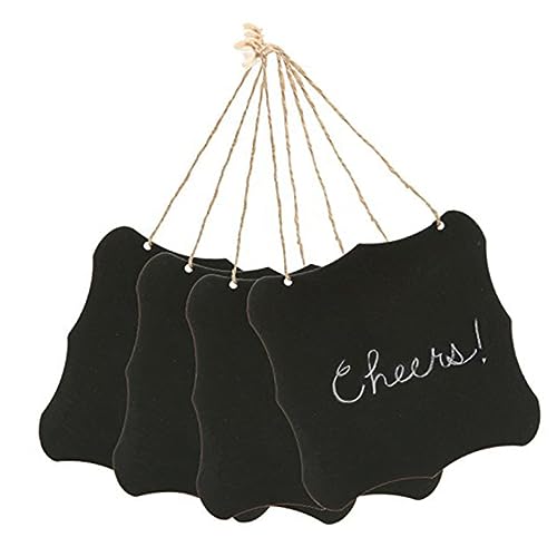 Generic Chalkboards Vintage Style Hanging Wooden Chalkboard Message Boards for Home Weddings Crafts and Decor Erasable and Reusable Black Sign