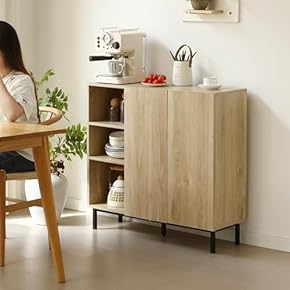 guildona　6枚ドアキャビネット　白　隠す収納　プッシュ式扉リビング guildona 6枚ドアキャビネット 白 隠す収納 プッシュ式扉