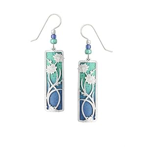 by Sienna Sky Periwinkle Aqua Column Filigree Earrings 7544