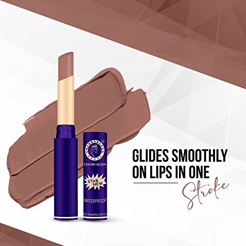 Image of Colors Queen Queen Lips Matte Lipstick | Long Lasting Lipstick Waterproof Highly Pigmented with Smooth Application | Smudge Proof Lipstick for Women (10 - Cat Walk)