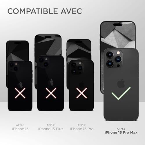 Coque silicone iPhone 15 Pro Max avec protection écran surélevée