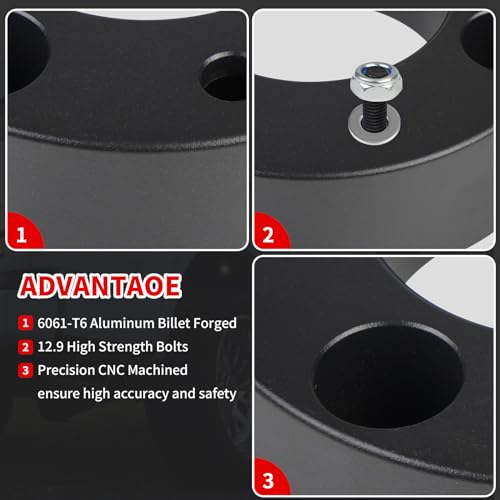Donpida Front Leveling Lift Kit Compatible With Ford F-150 2.5 Inch Suspension Strut Spacer Spacers 2WD/4WD 2004-2023 - Thumbnail 6