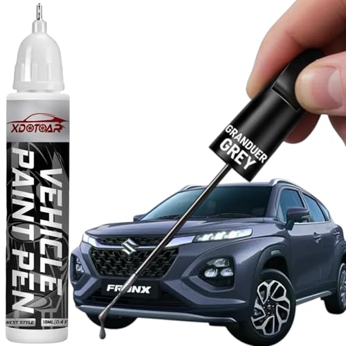 Image of xdotoar Touch Up Paint Pen for Maruti Suzuki Fronx Grandeur Grey (WBF) | 2-in-1 Car Scratch Remover | Automotive 2K Paint Repair Pen | Quick Dry Touch Up Paint for Chips, Scratches & Scuffs