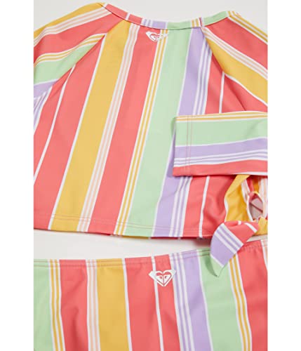 Image of Roxy Girls' Ocean Treasure Long Sleeve Crop Top Swimsuit Set