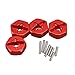 FMingNian Alliage d'aluminium 1Set 12mm Combinateur Combinateur Hub Adaptateur Hex Mises à Niveau pour WLToys 144001 1/14 Pièces de Rechange de Voiture RC (Couleur : Rouge)