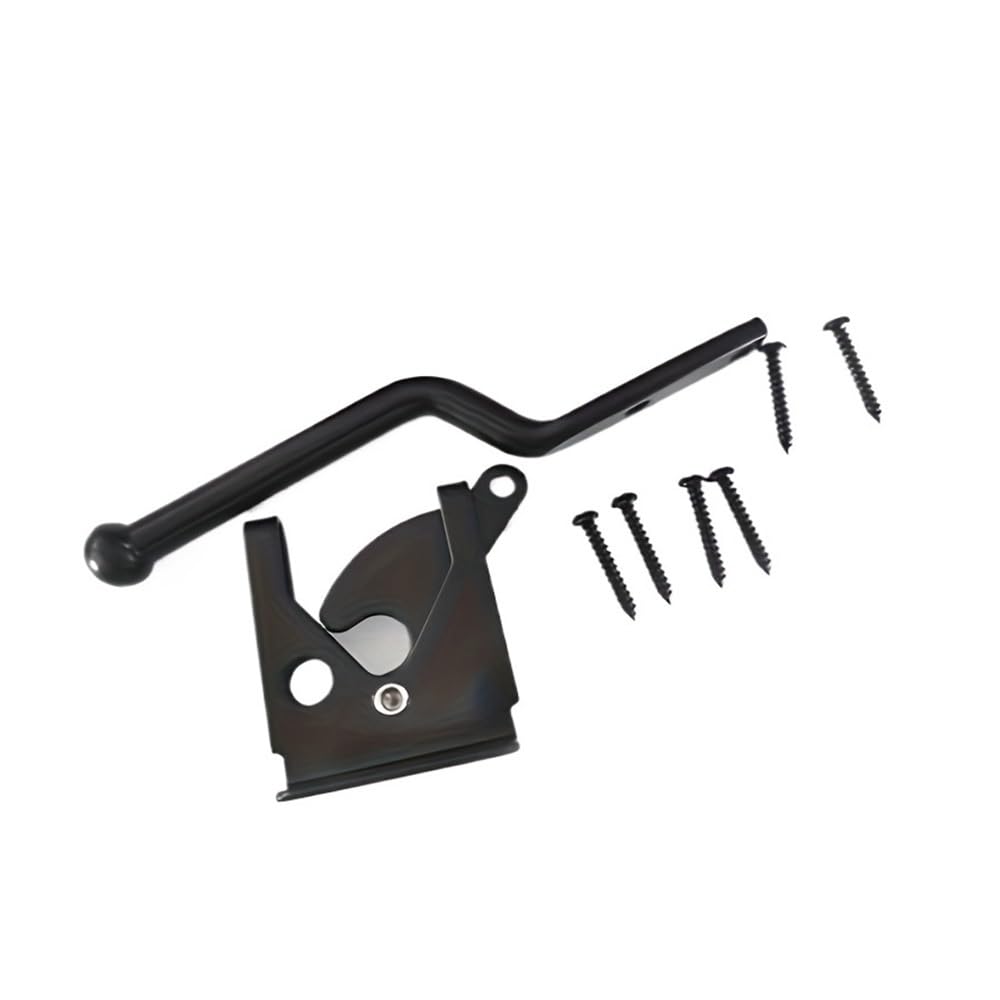 Palut Black Gravity Lever Gate Latch, Stainless Steel Auto Lock For Wooden Fences