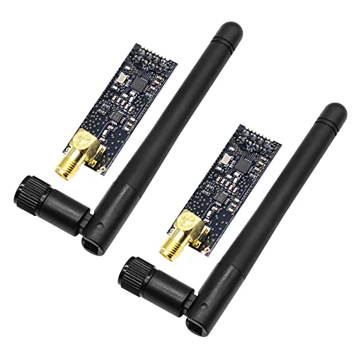 XTVTX 2 Stück NRF24L01+PA+LNA Drahtlose Module,Wireless Transceiver RF Transceiver Module,1100m Lange Strecke mit SMA Antenne 2.4G Kompatibel Arduino R-Pi Pico