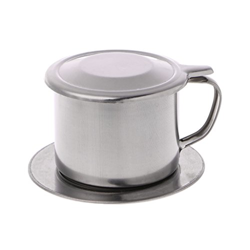 Junlinto, Filtre à café vietnamien en Acier Inoxydable Maker Pot Infuse Cup desservant Delicious L Cover