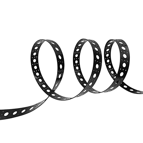 50m 164ft Black Mounting strip 1inch spacing, Suitable for 12mm RGB pixel nodes,HDPE Material 30mm width Plastic strips