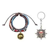 G-Ahora Anime Luffy Bracelet Trafalgar Law Keychain Luffy Skeleton Straw Jewelry Chopper bracelet Gift for Fans (KBR Cap)