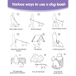 Hands Free Dog Leash, Multifunctional Crossbody Dog Leash, 5.9-9.5Ft Long Waist Belt with Car Seatbelt and Double-Sided Reflective Stitches for Medium and Large Dogs Walking, Jogging(Purple) - Image 5