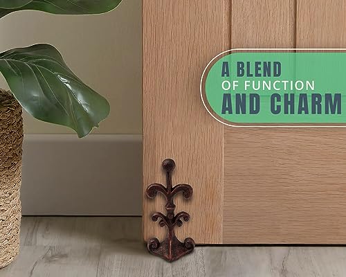 Comfify Fermaporta in ghisa di Fleur de Lis
