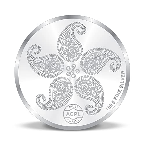 Image of Precious Moments Peacock Rangoli Silver Coin 10 Gram | 20 Gram | 50 Gram | 100 Gram BIS Hallmarked 999 Purity with Gift Box by ACPL