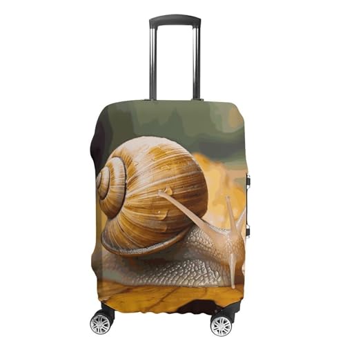 Carry on Luggage Cover Snail in Leaves Suitcase Covers for Luggages Tsa Approved Travel Luggage Sleeve Protector Elastic Suitcase Protector Anti-Scratch Washable Fits 19-30 Inch Case -S