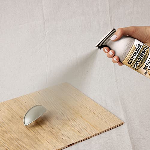 Rust-Oleum 249130 Universal All Surface Metallic Spray Paint, 11 Oz, Satin Nickel #TOP5