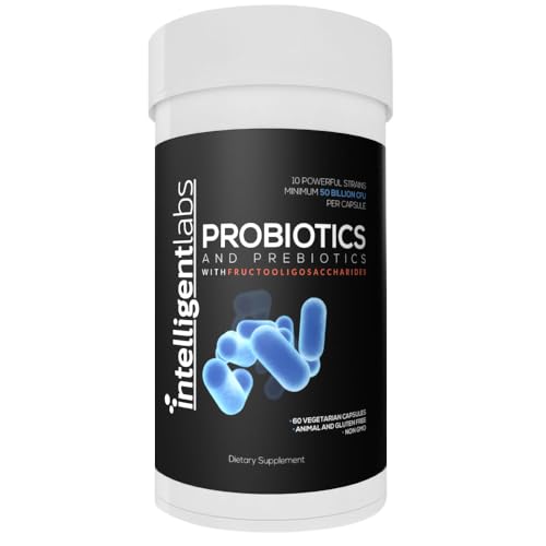 Intelligent Labs Probiotic 50 Billion CFU Prebiotics, PHGG