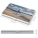 VstaDank Sea Lighthouse Sandbeach Business Card Holder Fashion Aluminum Alloy Flip Cover Credit Card Holder High End Professional Name Cards Case Exquisite Pocket Metal Cards Holder for Work