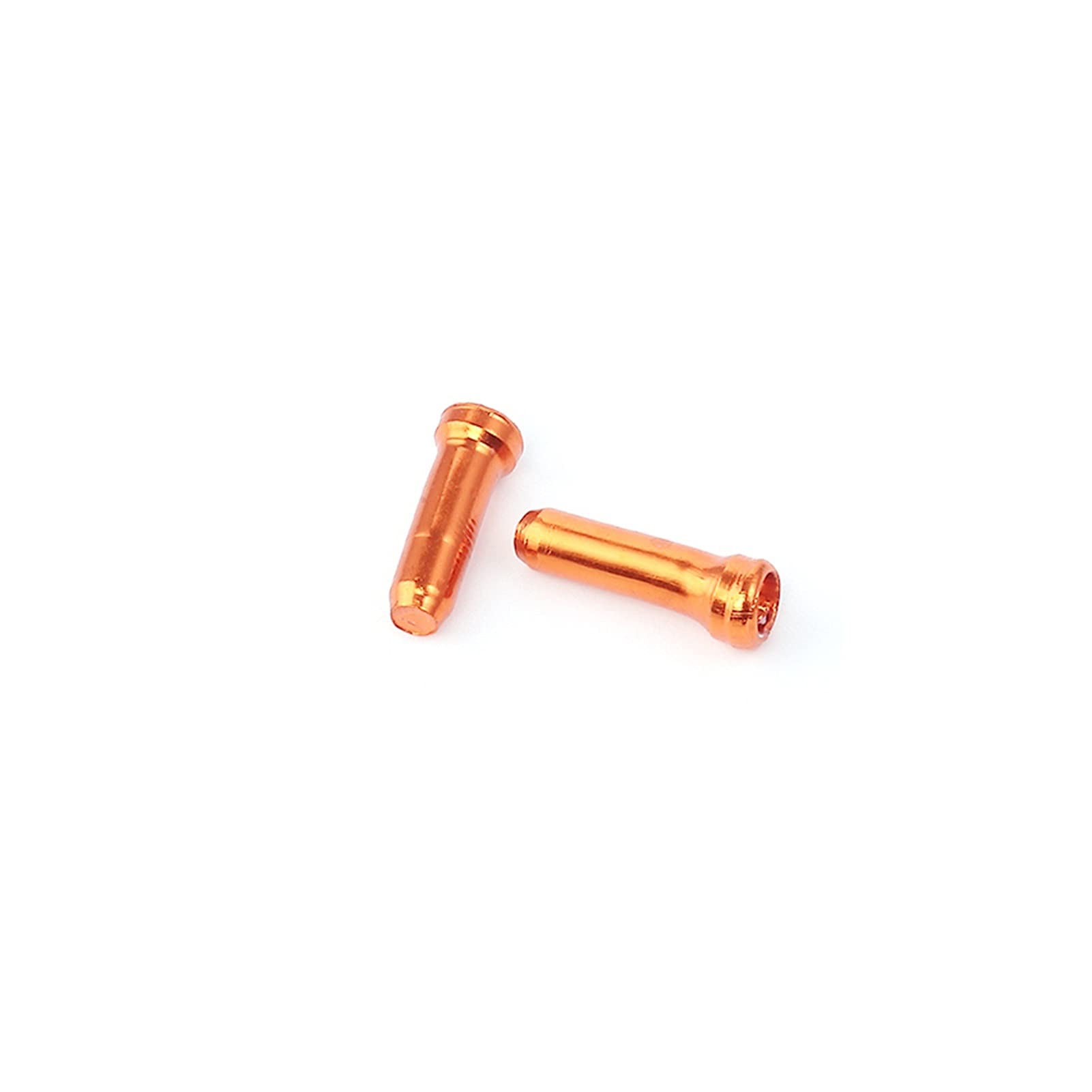 KEXYOAN Bike Cable End Caps 50 pcs/lot Bicycle Derailleur Shift Wire Ferrules Brake Inner Tips Crimps Aluminum Alloy(Orange)
