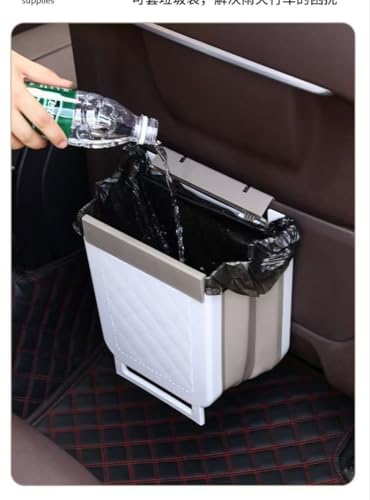 Caneca Plegable de Plástico para Basura con Bolsa Blanca miniatura 6