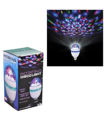 The Dreidel Company Revolving Disco Bulb, LED Rotating Disco Party for Home and School Parties Decorations, Gatherings Events
