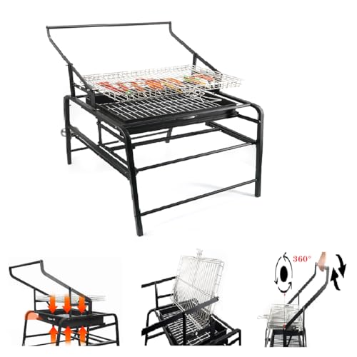 WFGI BBQ Holzkohlegrill mit 360° Drehung