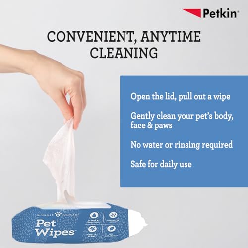 Image of Petkin Big N Thick Almost Human Pet Wipes Dogs & Cats 100 Count | Petkin Big N Thick Almost Human Pet Wipes, 100 Pcs