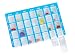 Produktbild Pillendose Arzneikassette 7-Tage, 1 Woche, Blau - Tablettenbox Pillenbox