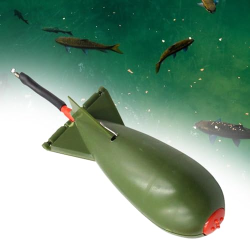 shamjina Alimentador de pesca de carpa, gaiola de iscas flutuantes, equipamento de pesca, alimentado