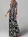 HDAXSNY Column Fashion Prom Dress Floor Length Long Sleeve Jewel Neck Wedding Guest Dress with Embroidery 2025 Black