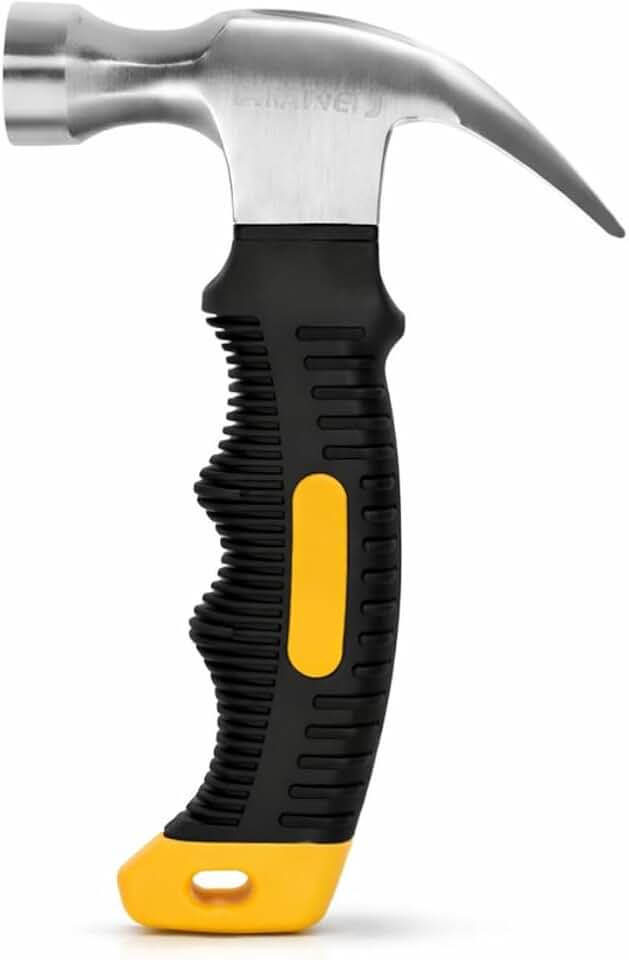 Martelo Pequeno com Cabo Emborrachado Antiderrapante 16cm Profissional e Doméstico