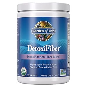 Garden of Life Organic Unflavored Fiber Powder Detox Blend with Chia, Alfalfa & Barley for Herbal Cleanse, Gut Health…
