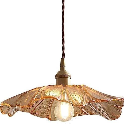 Lustre en verre E26 style nordique rétro et lampe suspendue minimaliste pour plafond